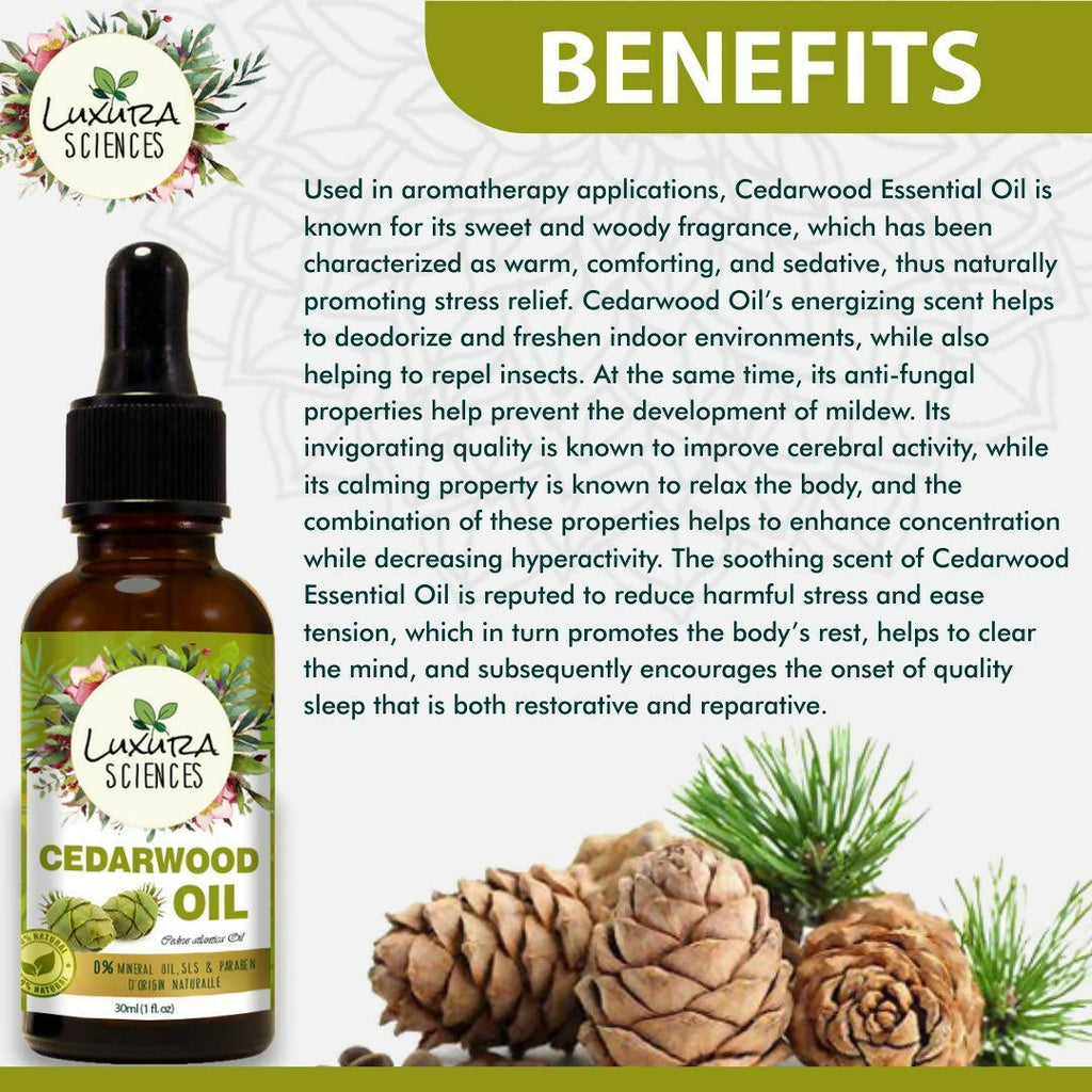 Luxura Sciences Organic Cedarwood Essential Oil