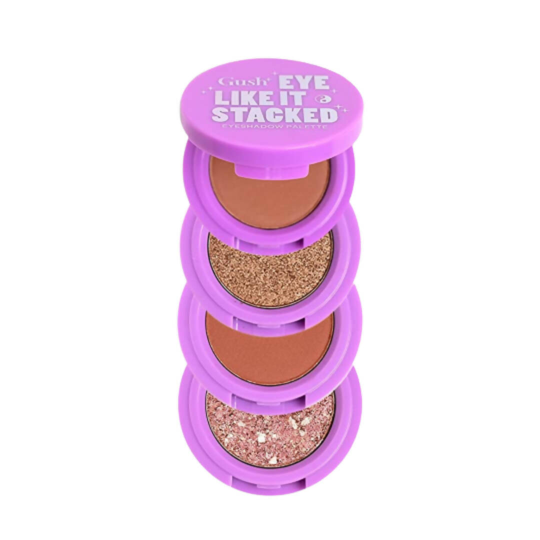 Gush Beauty Eye Like It Stacked - Summer sundowner- 4 in 1 - Brick Brown, Toasted Coffee, Bronze Terracotta & Champagne Shimmer