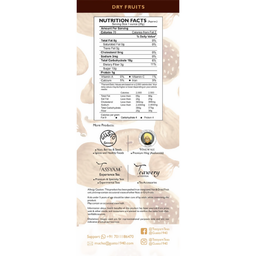 Tassyam Organics Premium Dried Figs - Pouch
