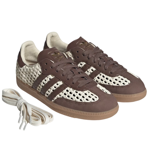 Adidas Samba OG Basketweave Cream White Earth Strata (Women's)