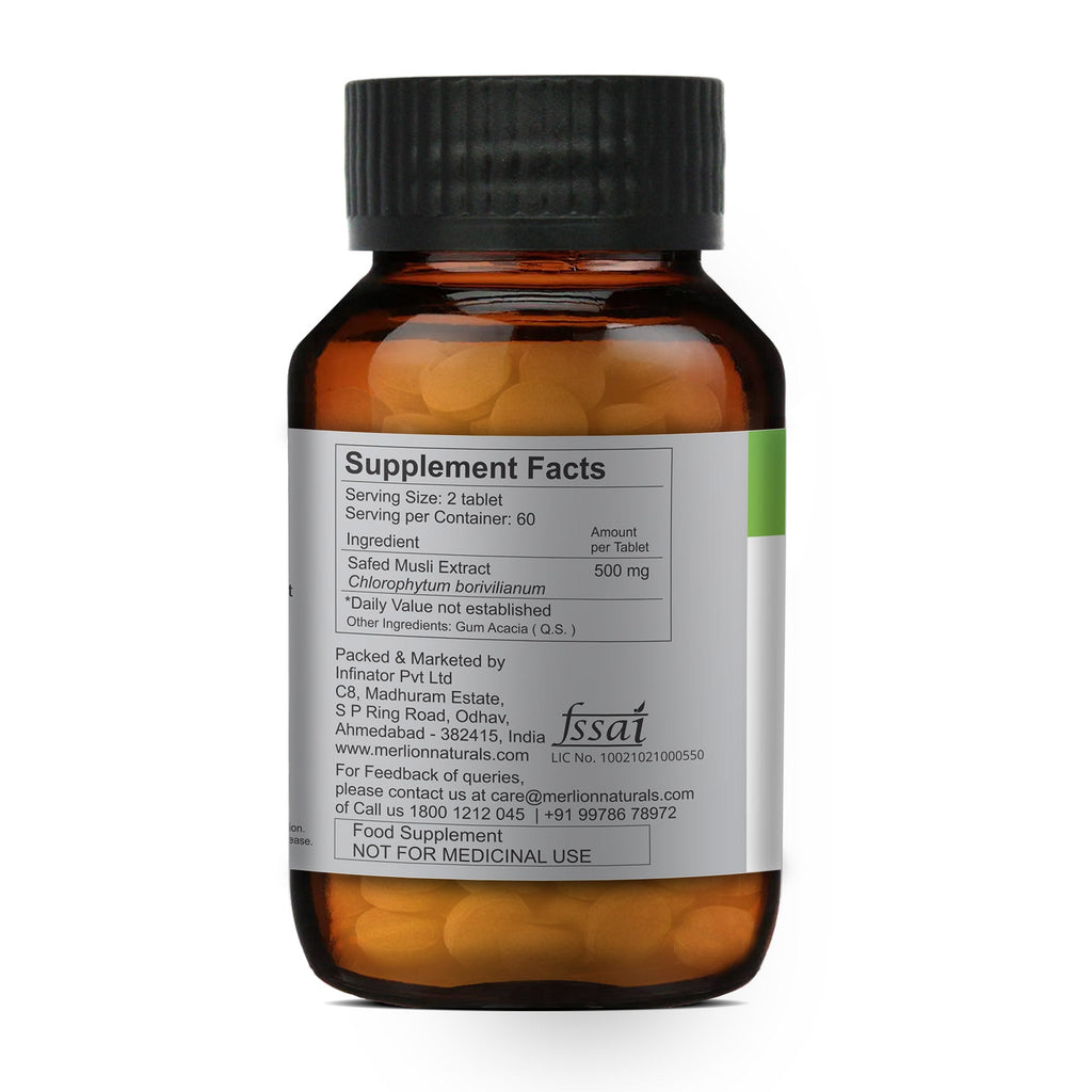 Merlion Naturals Safed Musli 500mg Tablets