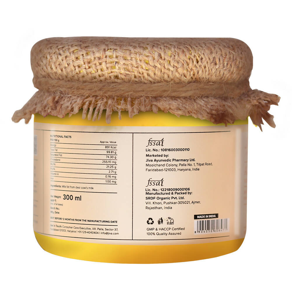 Jiva Ayurveda A2 Gir Desi Cow Ghee | Desi Gir Cow Ghee | Pure and Natural Ghee From A2 Cow Milk
