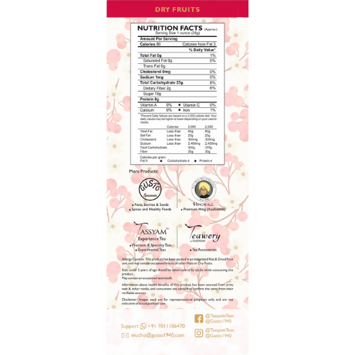 Tassyam Organics Premium Imported Dried Cranberries - Pouch