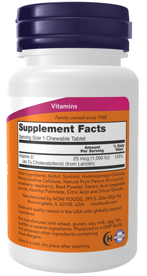 Vitamin D-3 1,000 IU, Chewable