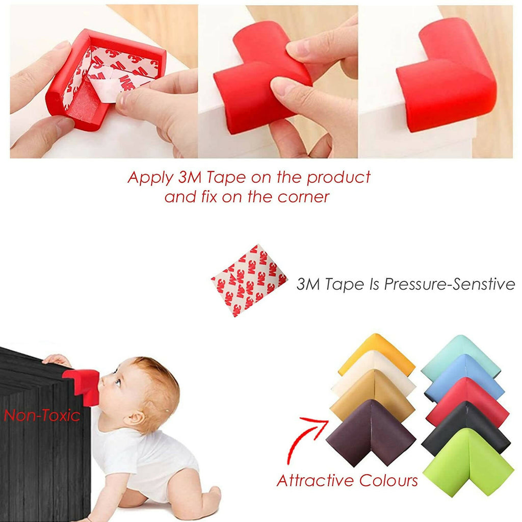 Safe-O-Kid L Shaped Small Nbr Corner Cushions For Kids Protection