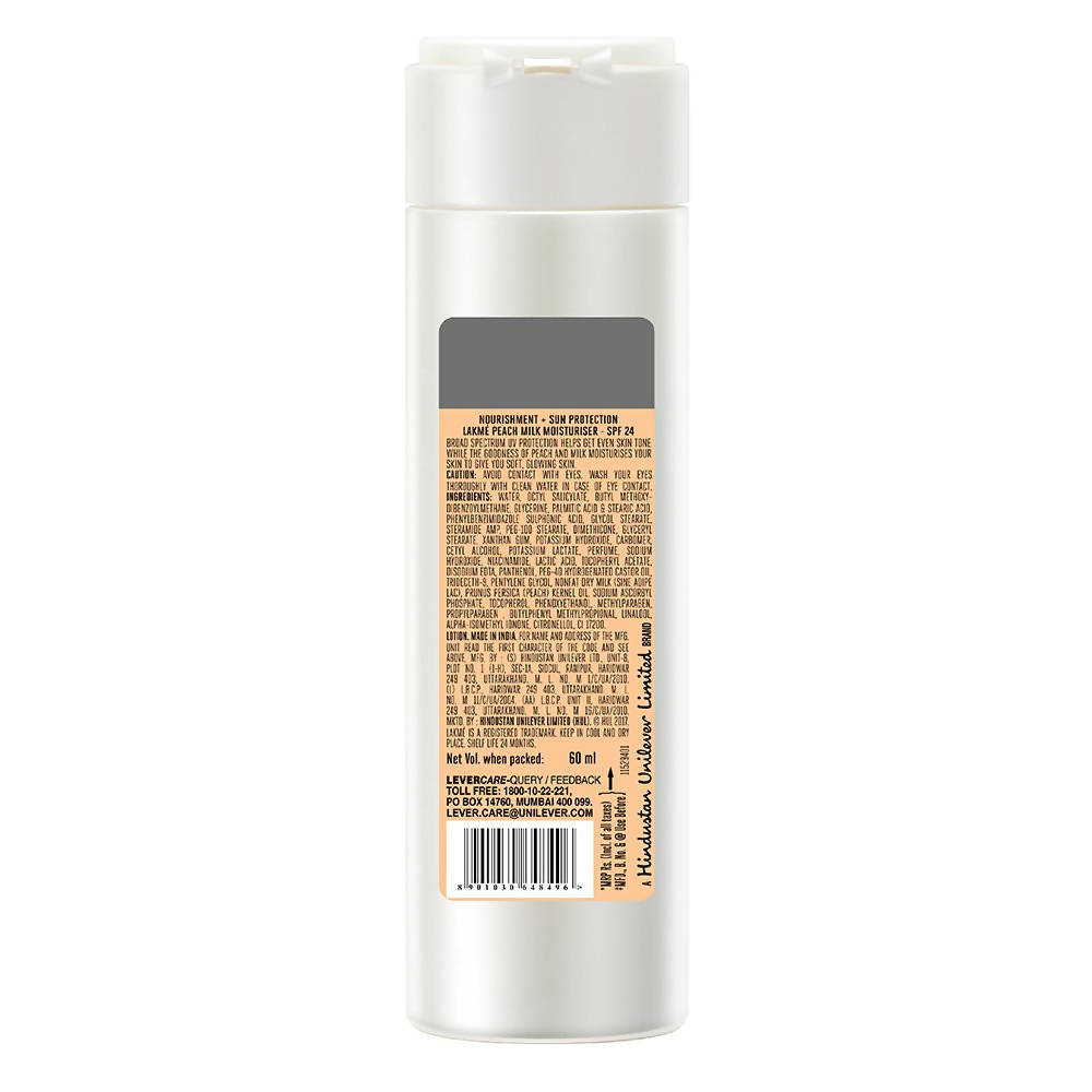 Lakme Peach Milk Moisturiser SPF 24 PA++ Sunscreen Lotion