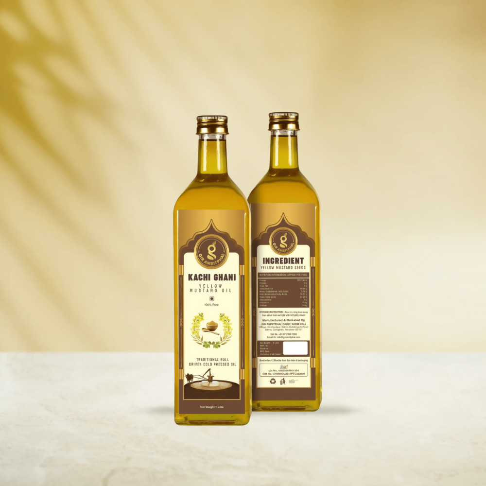 Giramritphal Kachi Ghani Cold Pressed Black Mustard Oil
