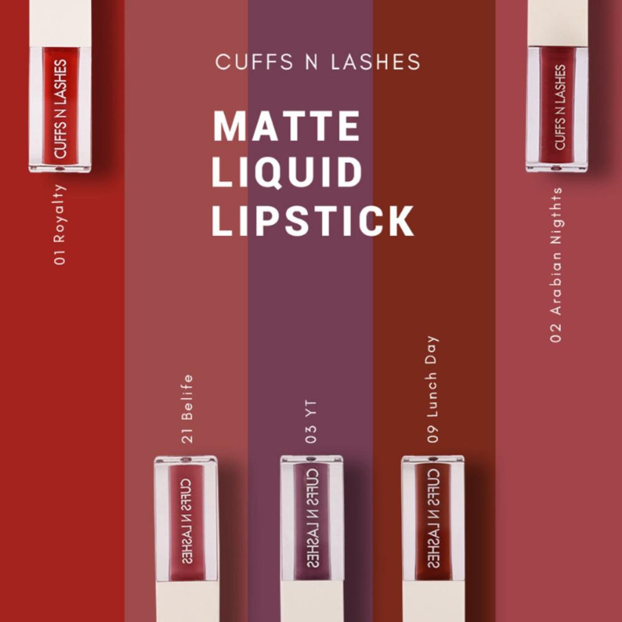CUFFS N LASHES Matte Liquid Lipstick - 10 Heyllo