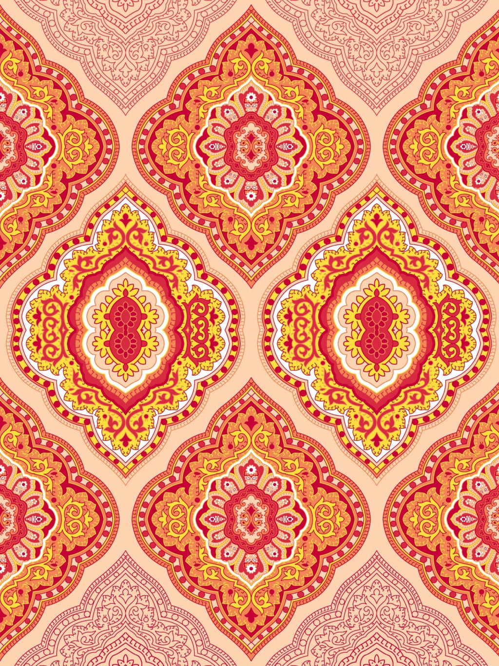 Dreamscape Pink Ethnic Motifs 144 TC Cotton Bedsheet with Pillow Covers