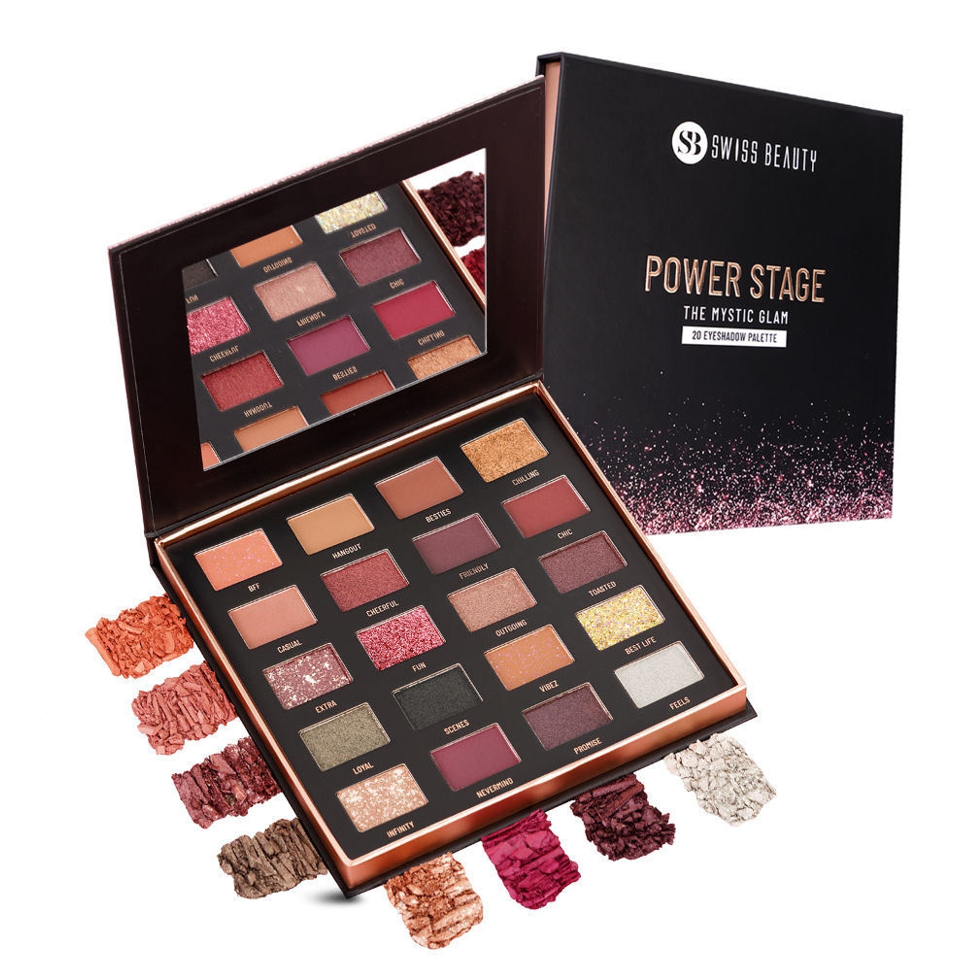 Swiss Beauty Power Stage Eyeshadow Palette - 01 Mystic Glam