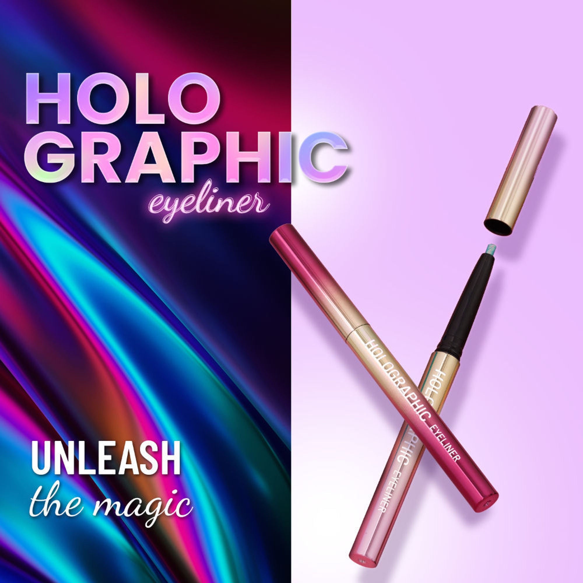 Swiss Beauty Holographic Eyeliner , Multi Chrome Effect , Water -Proof ,Smudge Proof - 5 Meteor