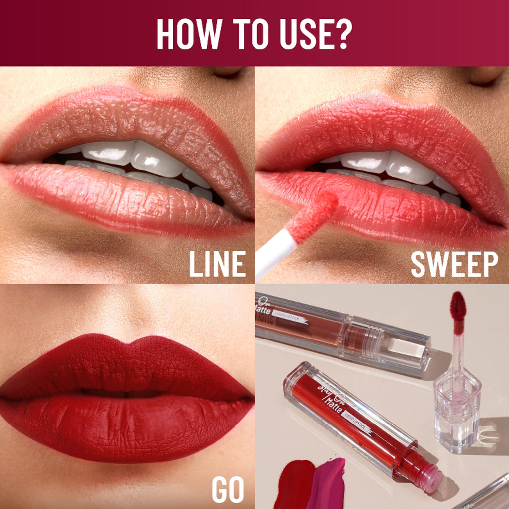 Swiss Beauty Stay On Matte Liquid Lipstick - 9 Fresh Brown