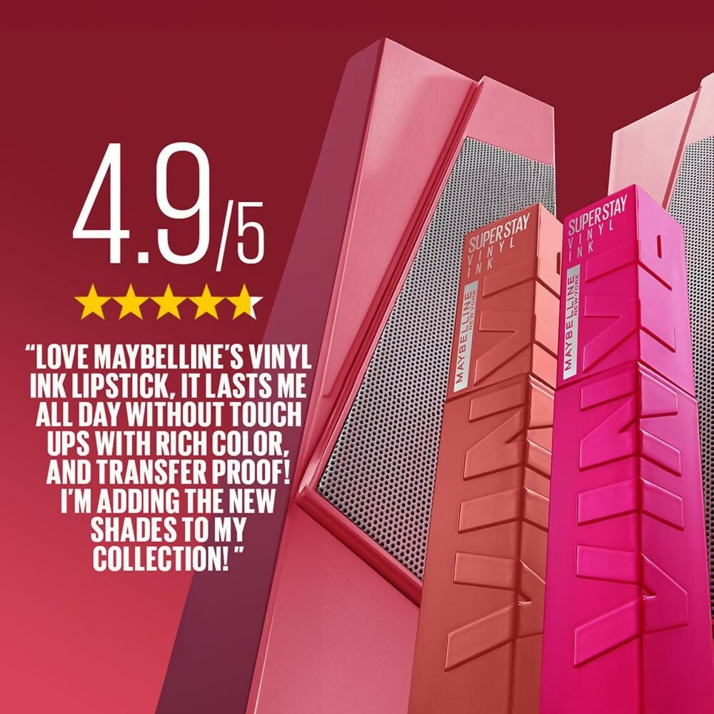 Maybelline New York Super Stay Vinyl Ink Liquid Lipstick, Instant Shine Lasts Up To 16H - Charmed