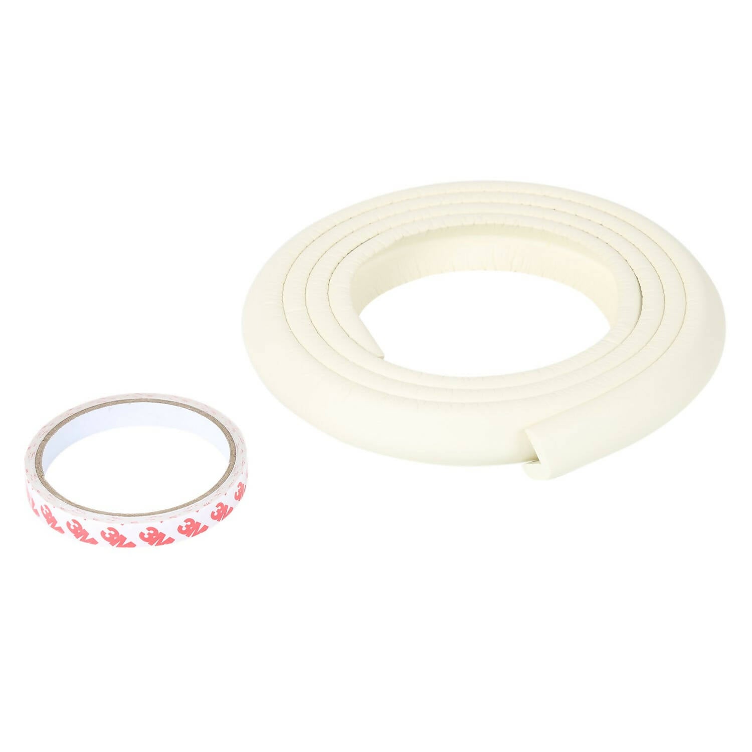 Safe-O-Kid Unique L Shaped 2 Mtr Long 1 Medium Edge Guard With 4 Corner Cushions, White