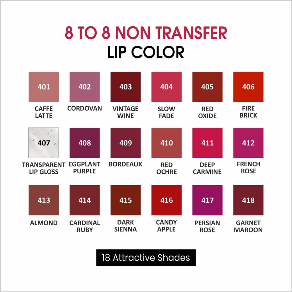 VERYMISS 8 To 8 Non Transfer Lip Color - 406 Fire Brick