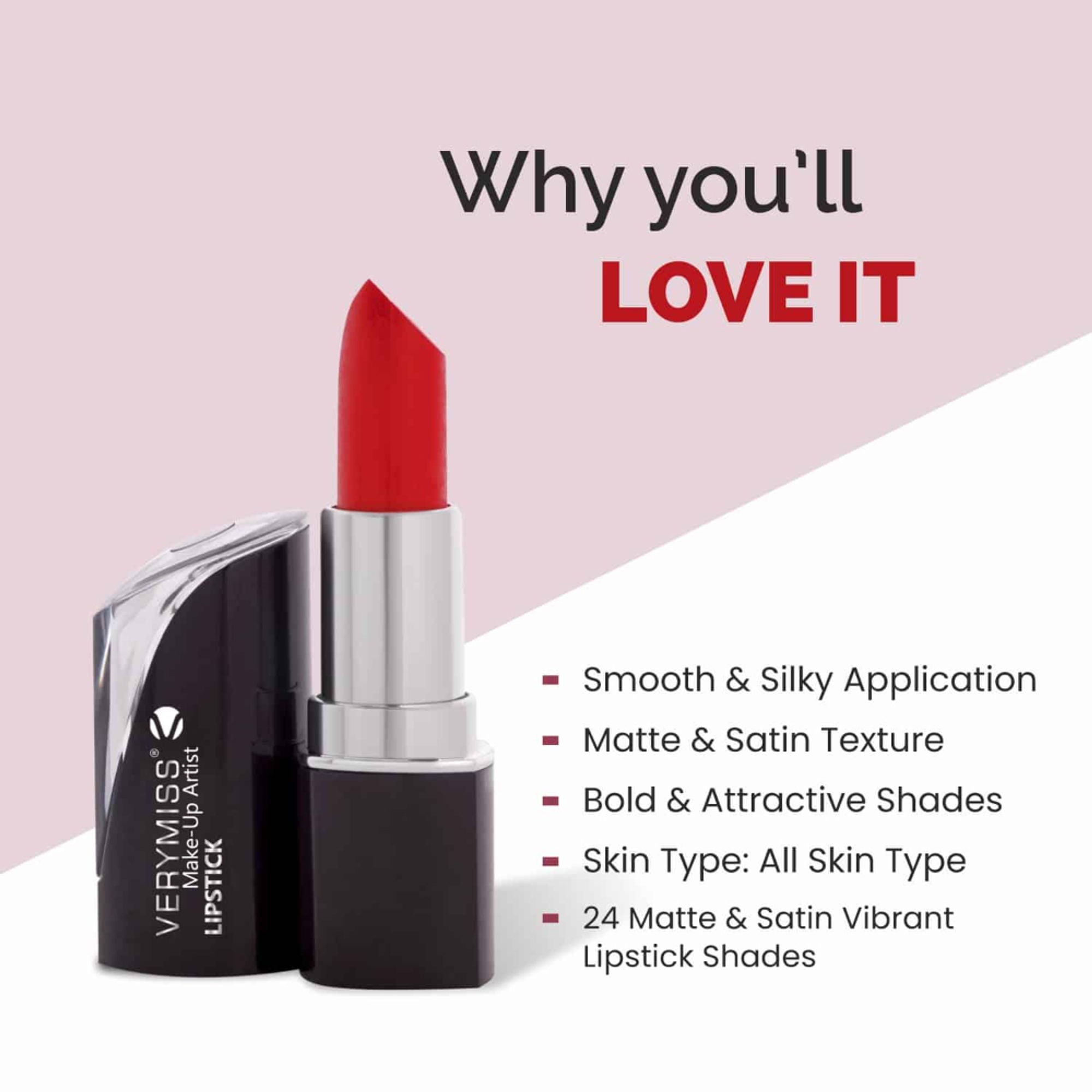 VERYMISS Matte & Satin Lipstick - M04 Rose Rose