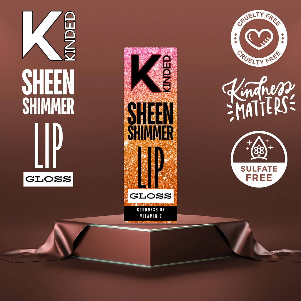 KINDED Sheen Shimmer Lip Gloss - 06 Daisy Orange