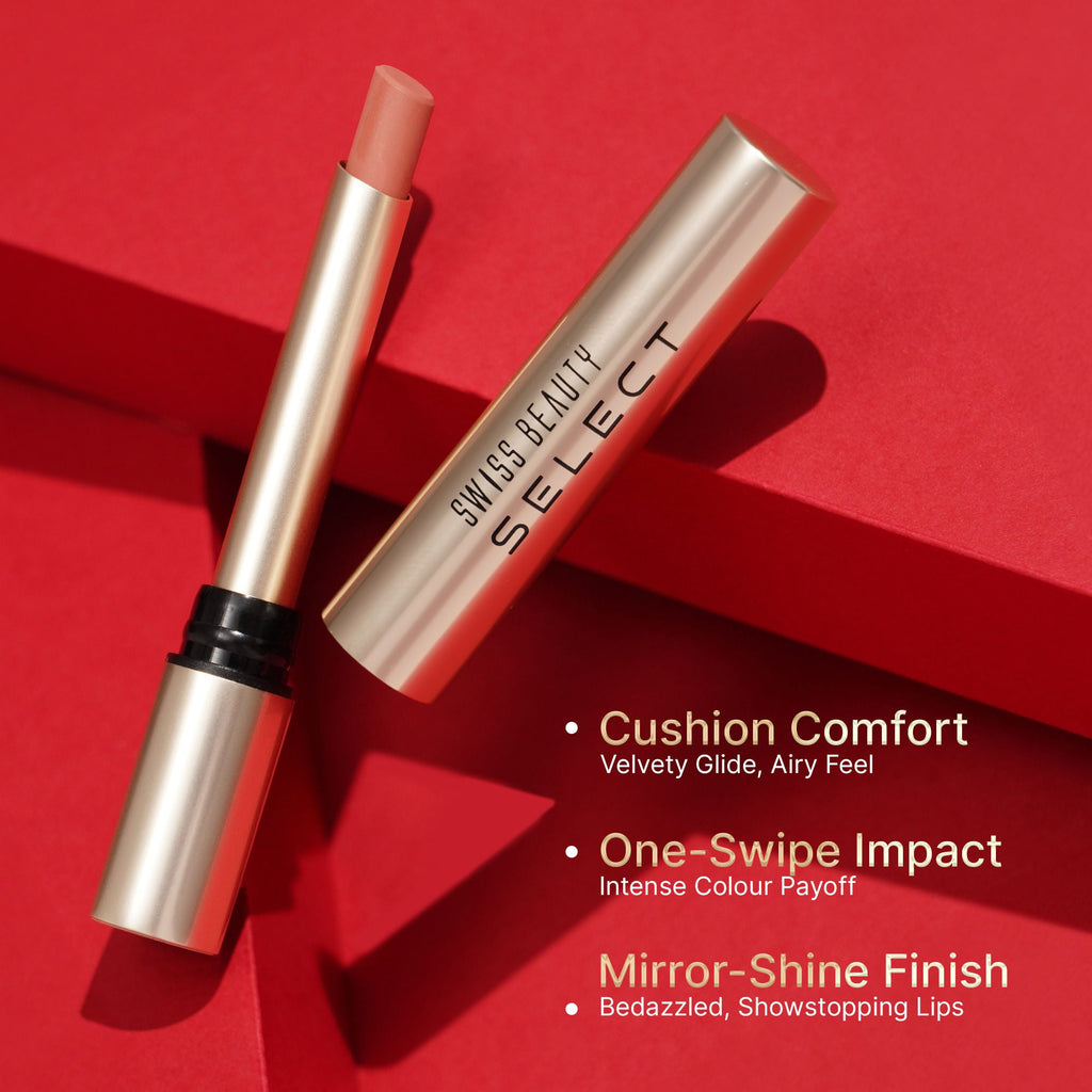 Swiss Beauty Select High On Shine Lipstick - 8 Scarlet Red