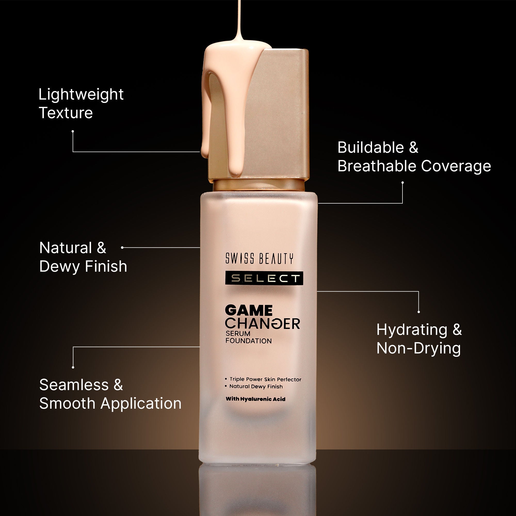 Swiss Beauty Select Game Changer Serum Foundation - Creamy Vanilla
