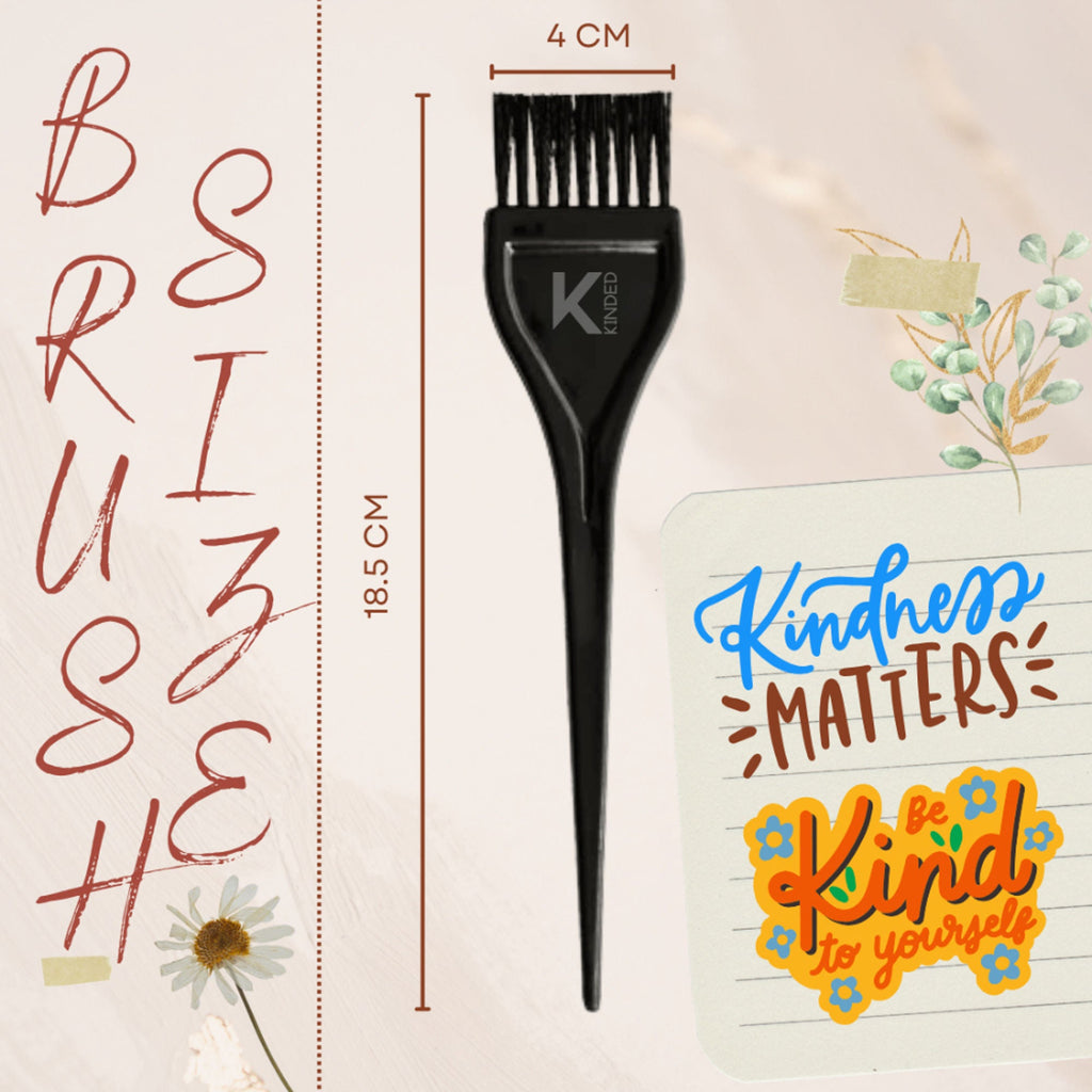 KINDED Multipurpose Black & Orange Hair Color and Mehndi Brush Set of 2