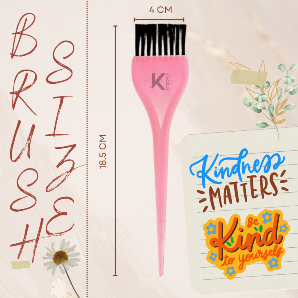 KINDED Multipurpose Pink & Blue Hair Color and Mehndi Brush Set of 2
