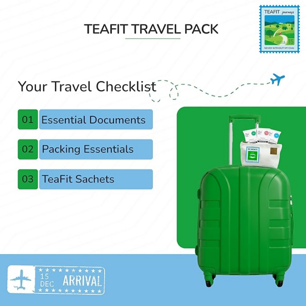 TeaFit Premium NO SUGAR Instant Saffron Tea Premix - Travel Pack