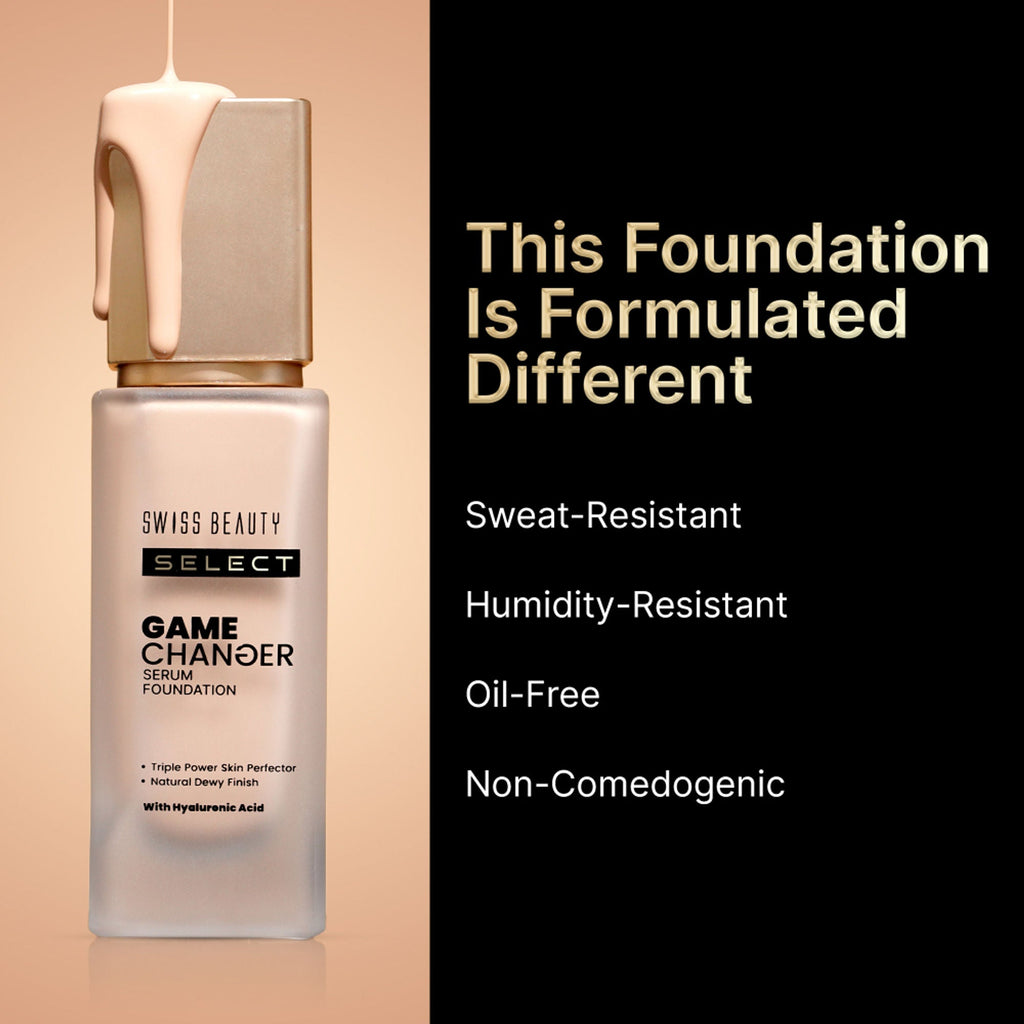Swiss Beauty Select Game Changer Serum Foundation With Natural and Dewy Finish - 6. Sunlit Beige