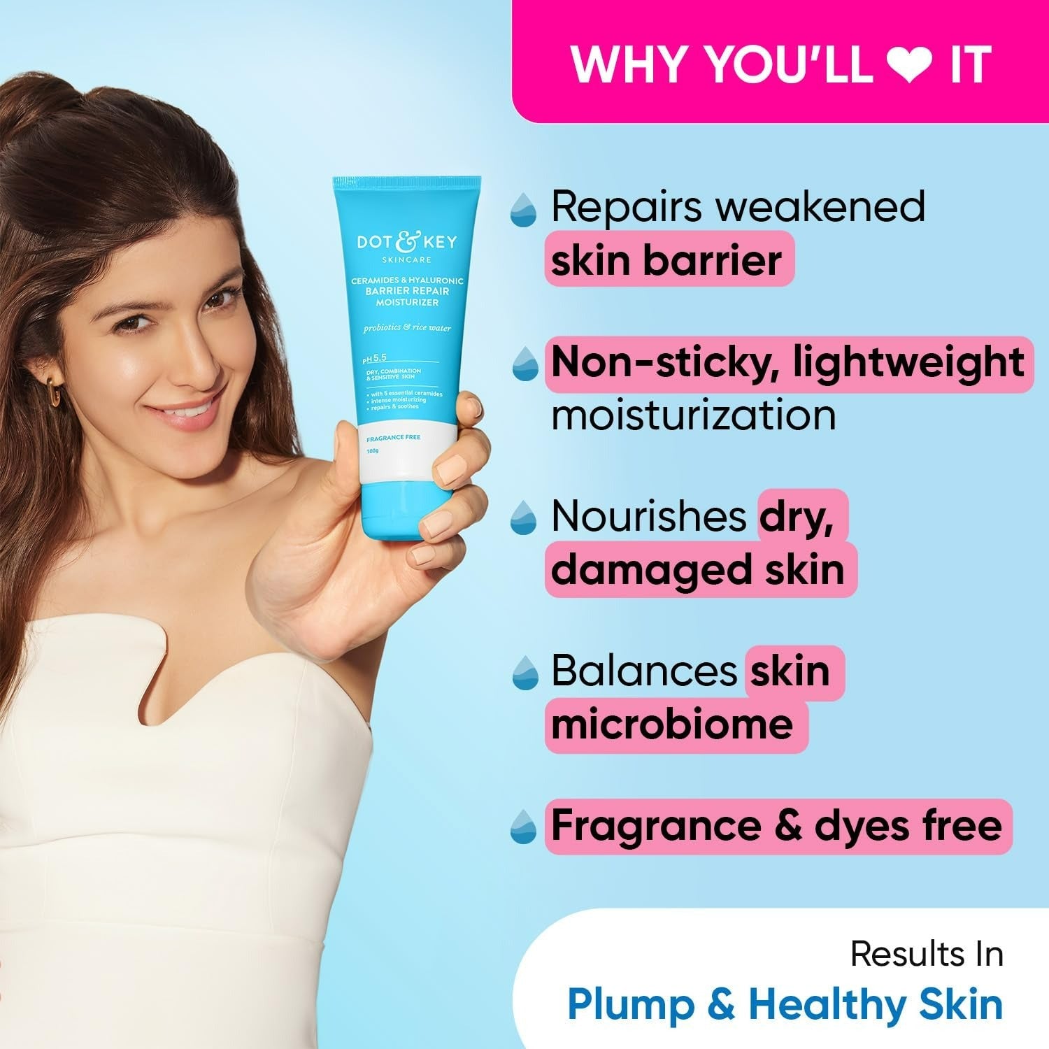 Dot & Key Ceramides & Hyaluronic Skin Barrier Repair + Face Cream