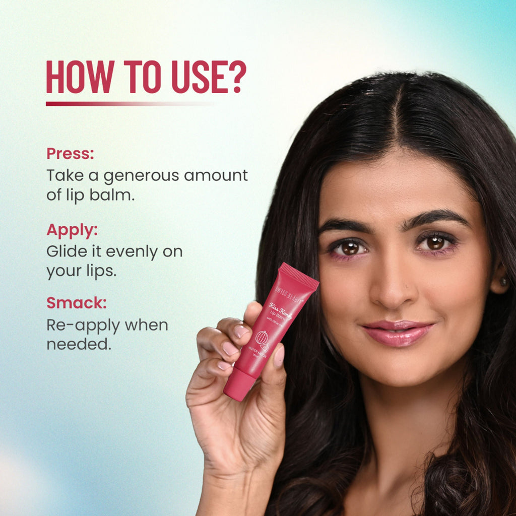 Swiss Beauty Kiss Kandy Tinted Lip Balm | Non-Sticky with Olive Oil & Vitamin E - 02 Water Melon