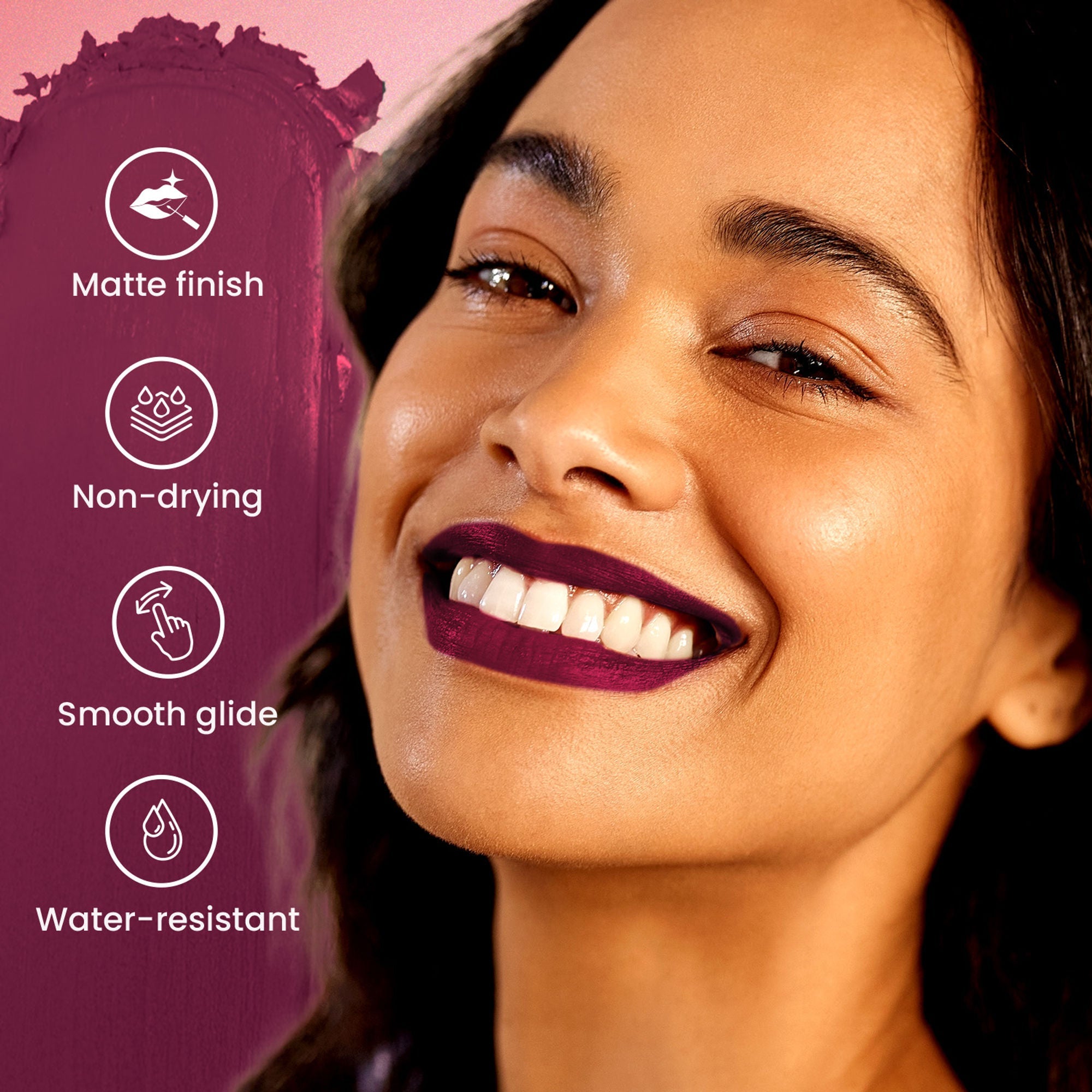 Swiss Beauty Pure Matte Lipstick , Non-Drying, Smooth Glide, Long Lasting - 207 Raspberry