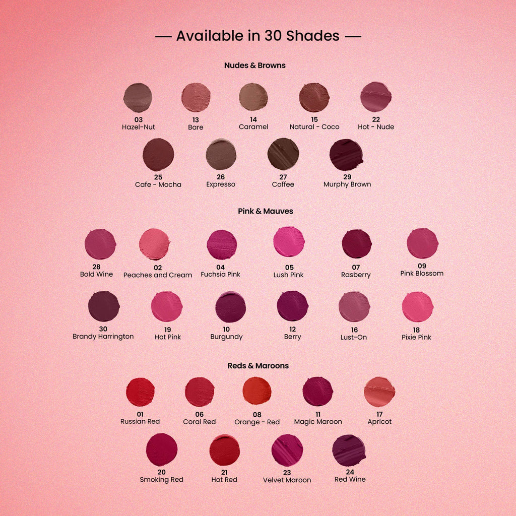 Swiss Beauty Pure Matte Lipstick , Non-Drying, Smooth Glide, Long Lasting - 209 Pink Blossom