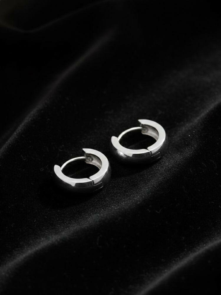 NVR Men's Set of 3 Multicolour Hoop Earrings