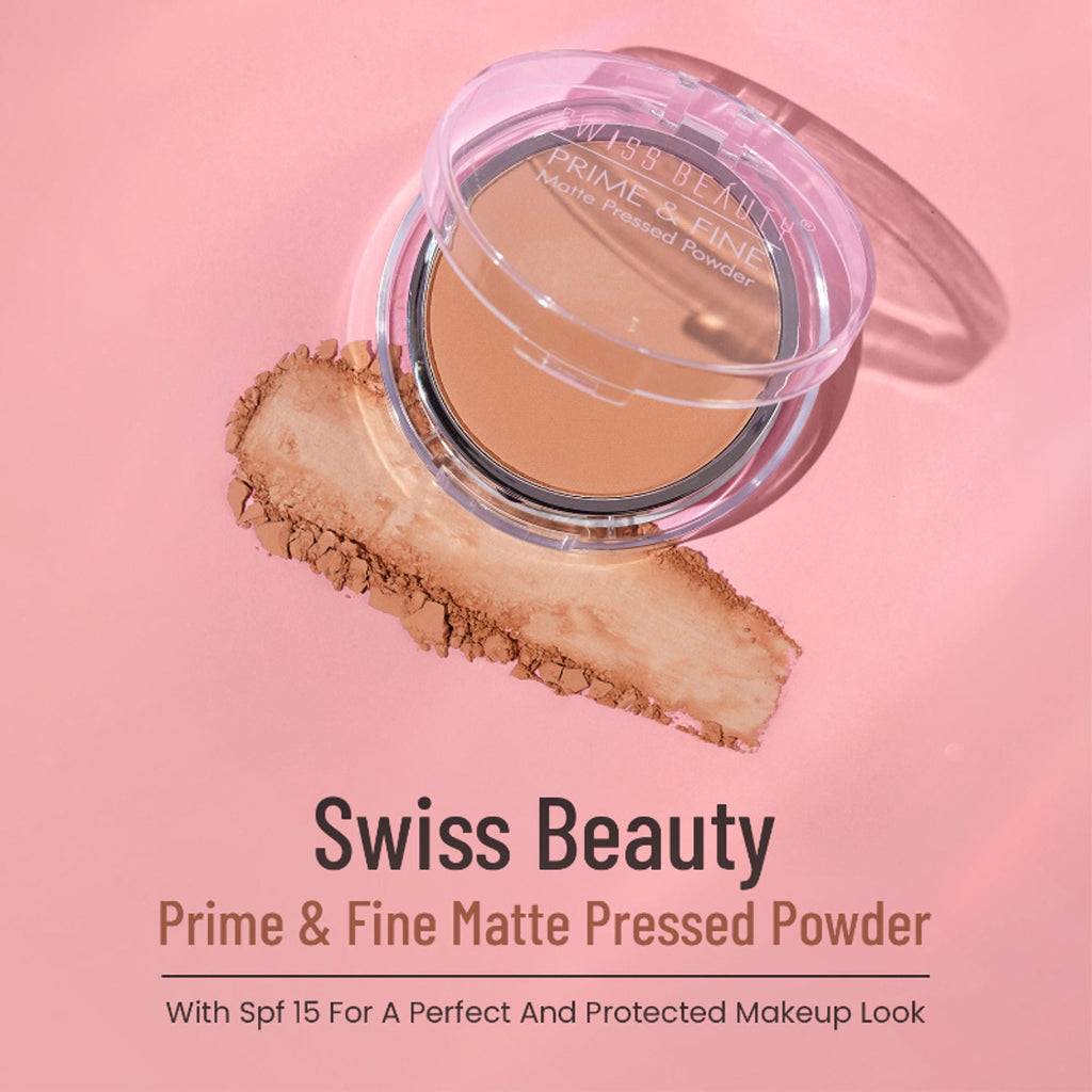 Swiss Beauty Prime & Fine Matte Pressed Powder - 2 Very Natural