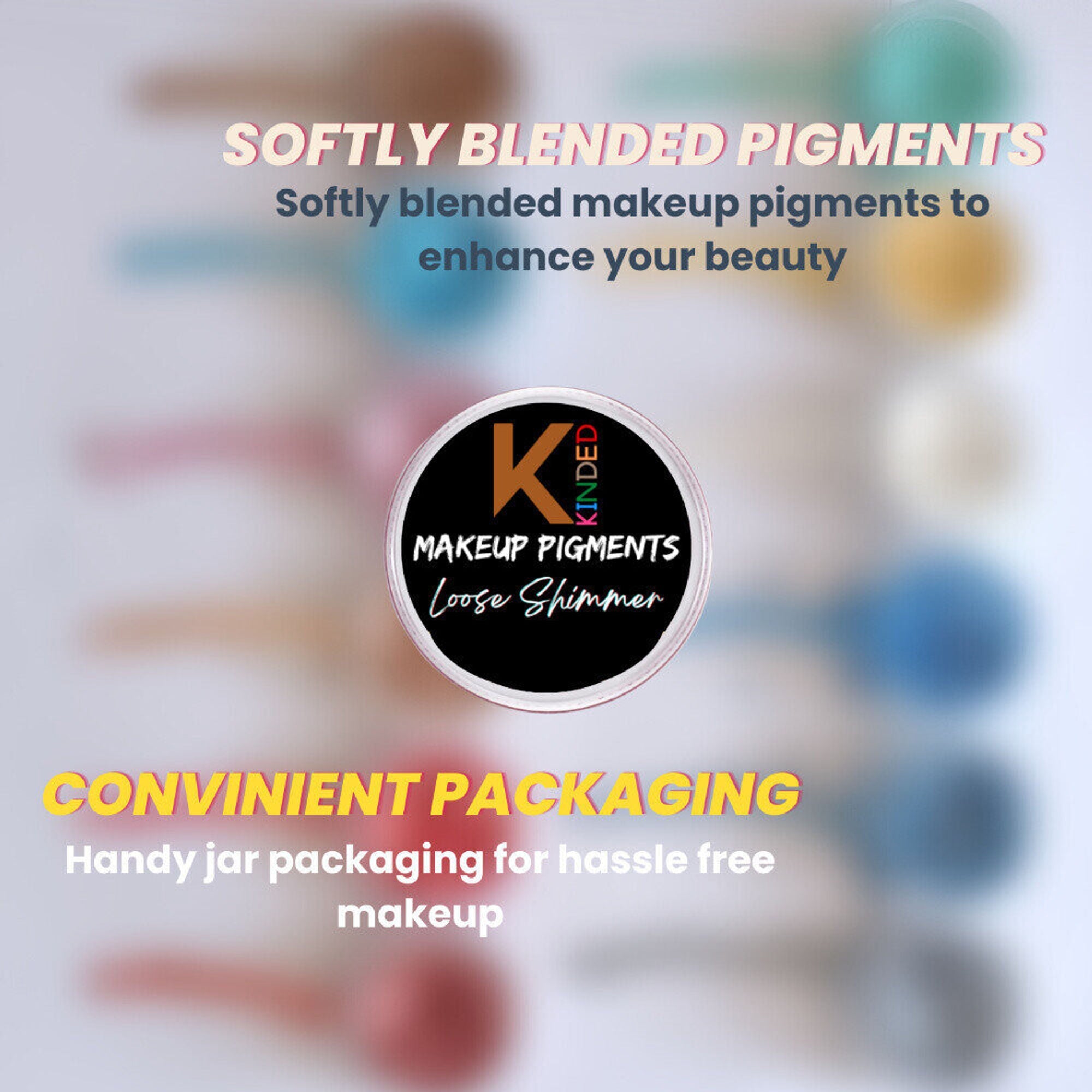 KINDED Loose Shimmer Makeup Foil Pigments Powder - Carrot Red