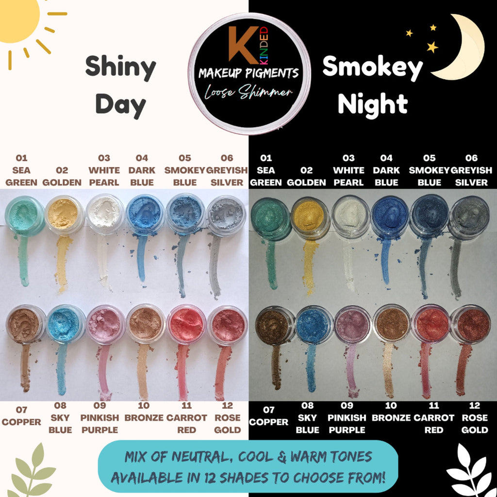 KINDED Loose Shimmer Makeup Foil Pigments Powder - Carrot Red