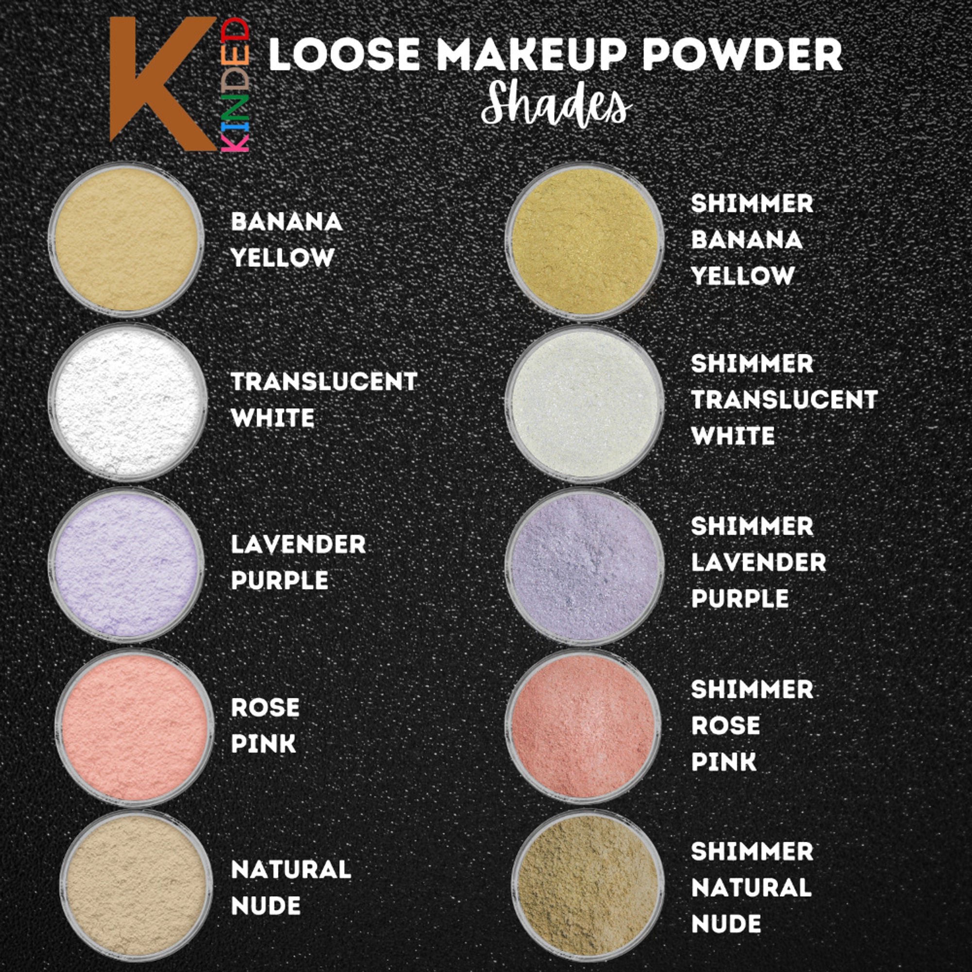 KINDED Highlighter Loose Powder - Shimmer Lavender Purple