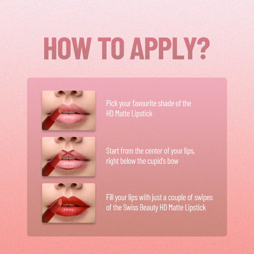 Swiss Beauty HD Matte Lipstick , High Coverage , Lightweight - 07 Mauve Blush