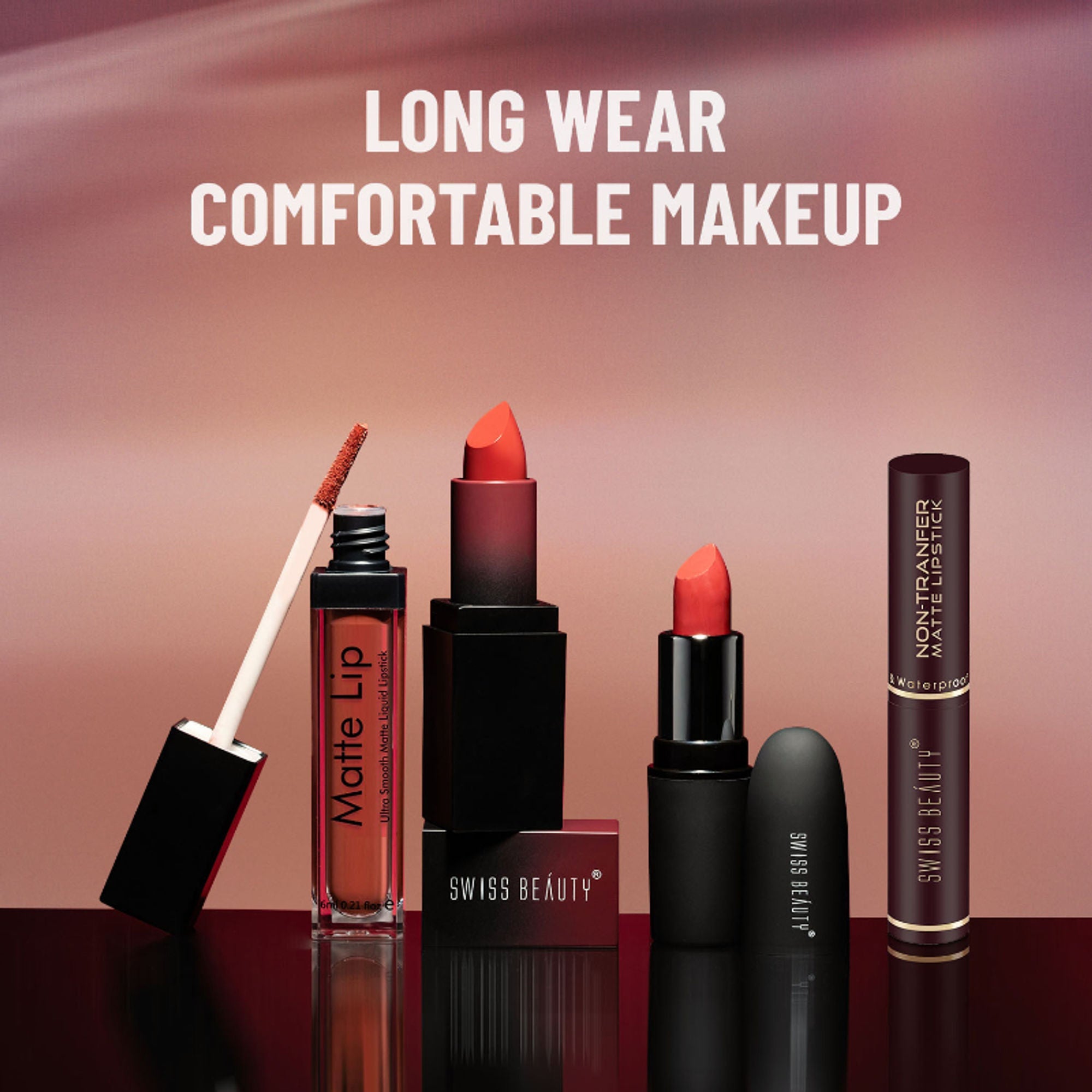 Swiss Beauty Non-Transfer Matte Lipstick - 8 Peach Day