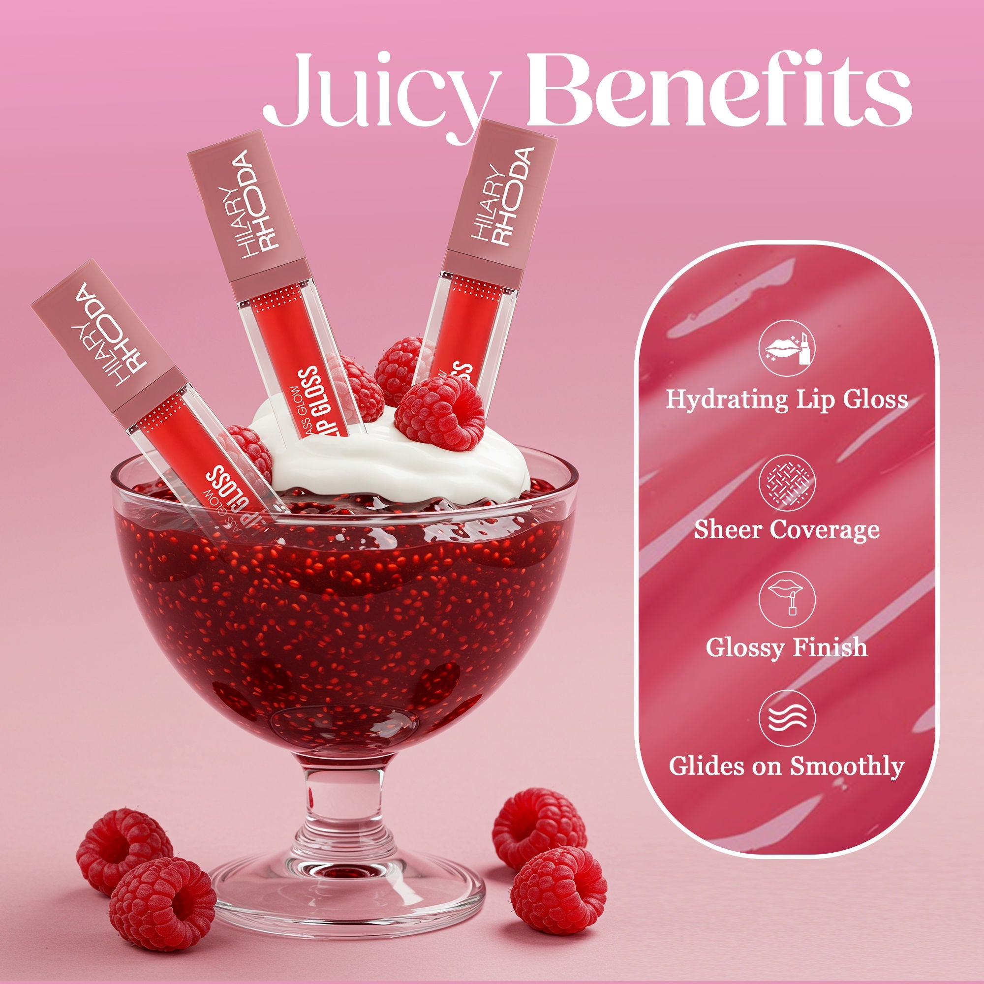 Hilary Rhoda Glass Glow Lip Gloss - Sweet Maple 03