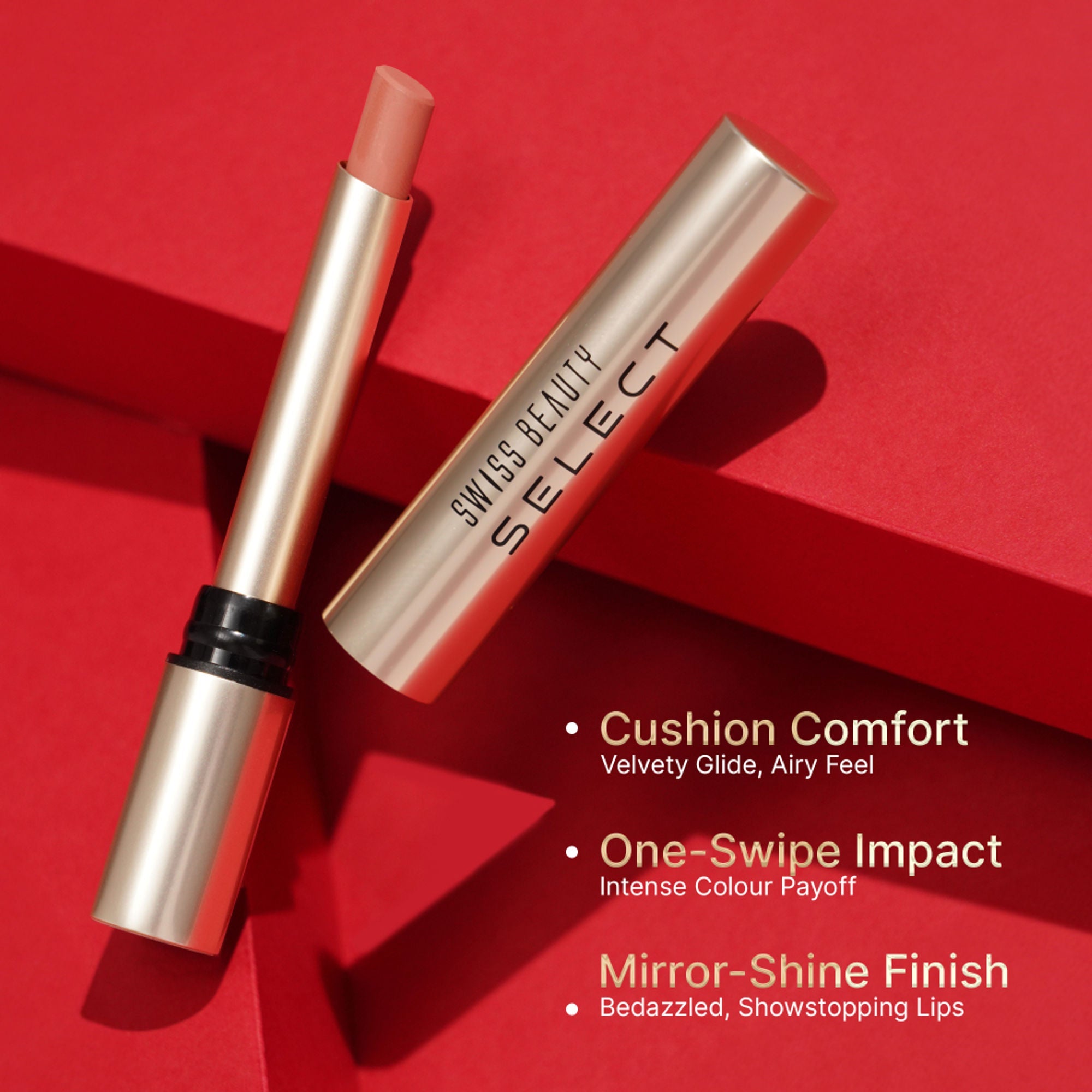 Swiss Beauty Select High On Shine Lipstick - Crimson Addict