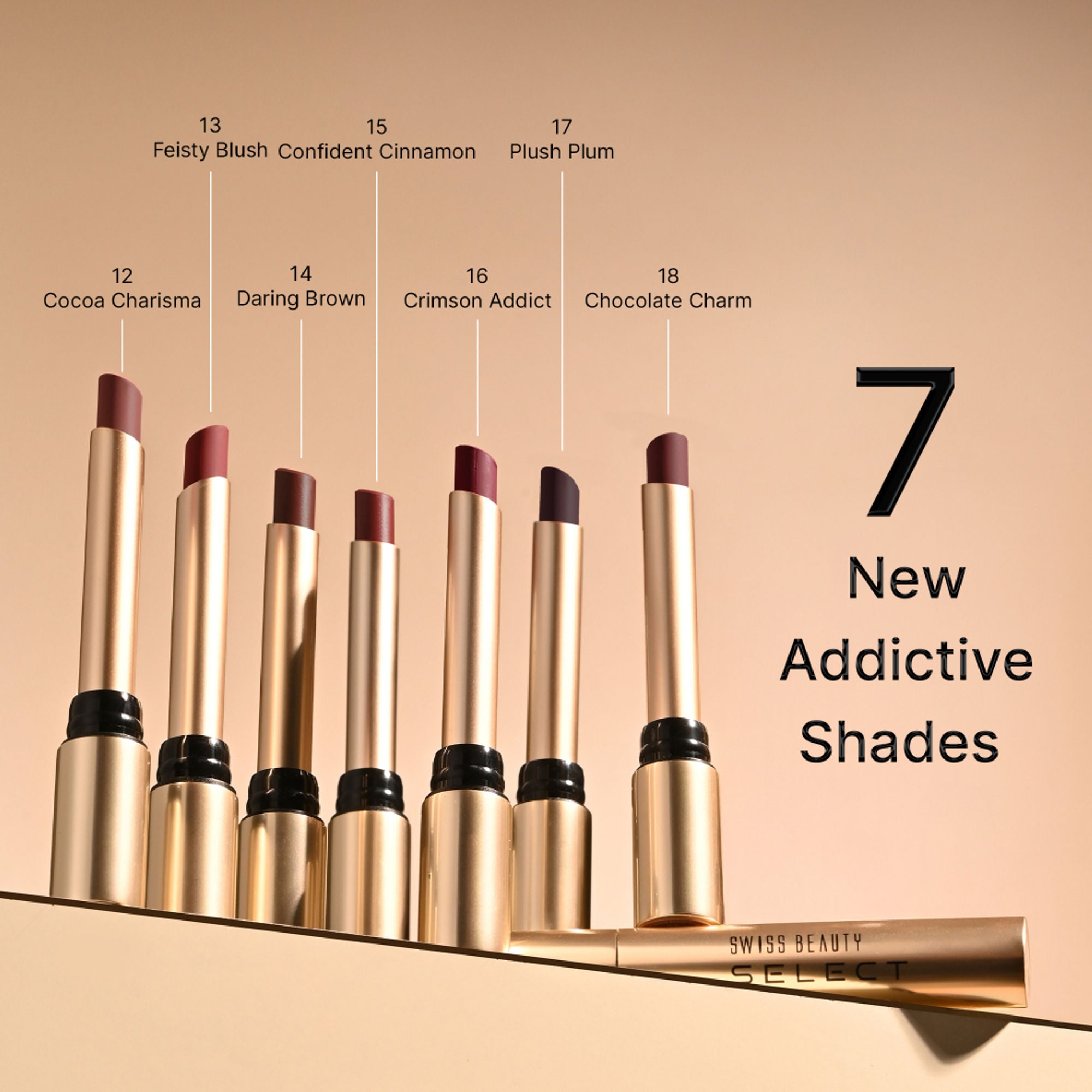 Swiss Beauty Select High On Shine Lipstick - Plush Plum