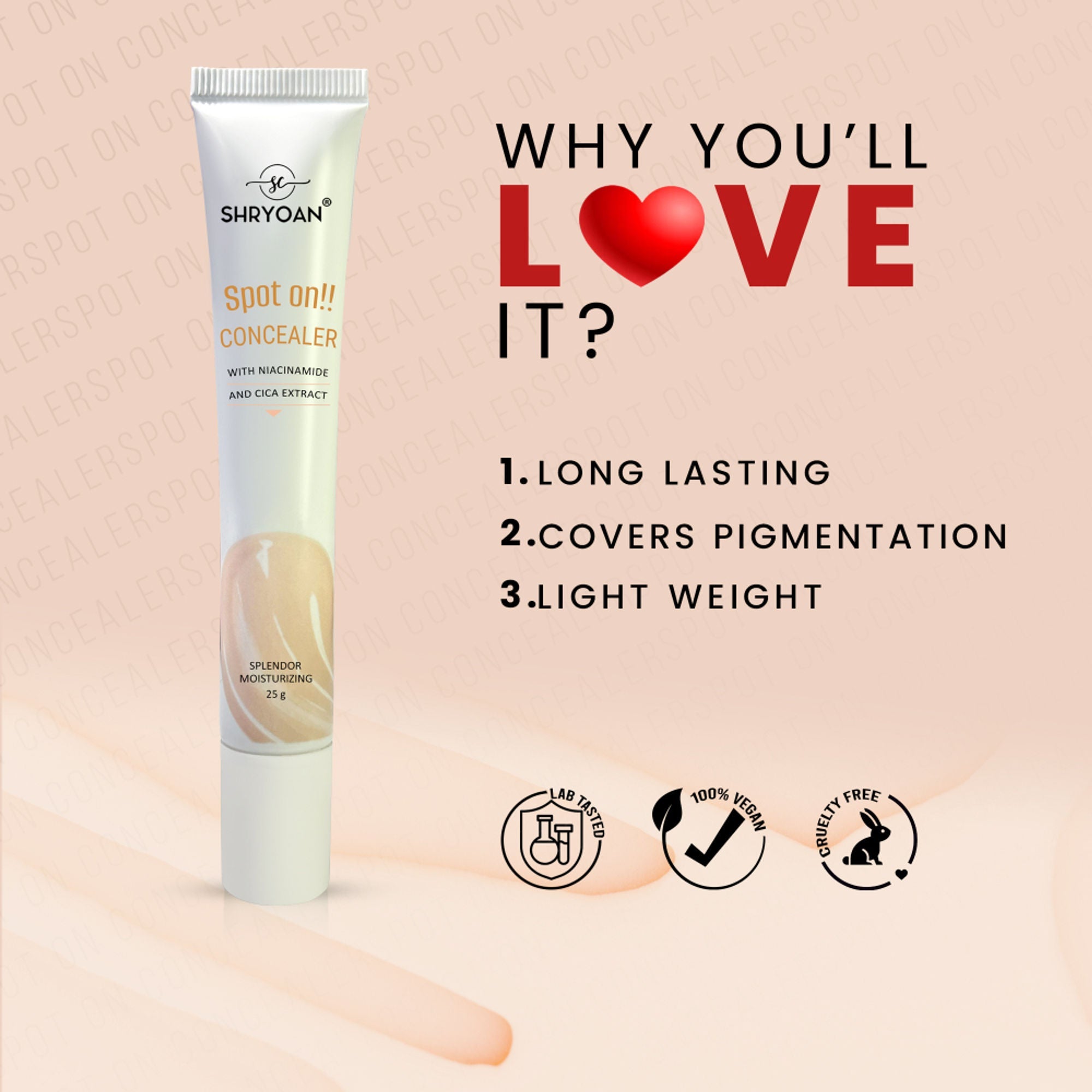 Shryoan Full Coverage and Lightweight Formula Spot on Concealer - 4