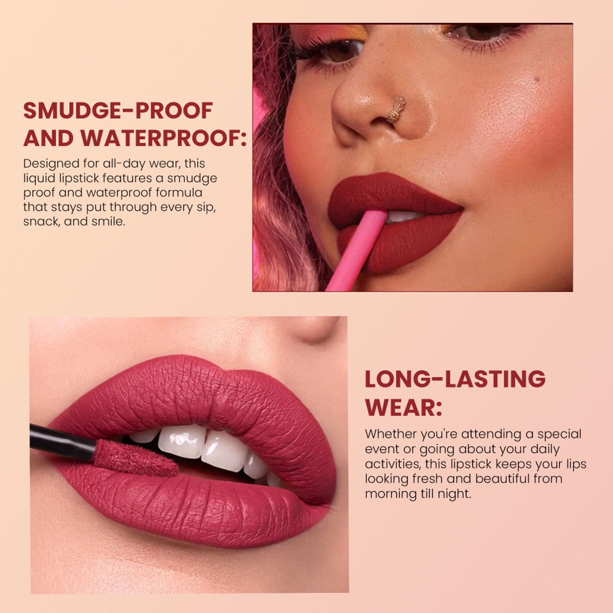 Shryoan Chic Velvet Matte Liquid Lipstick - Brown Sugar Rose-10