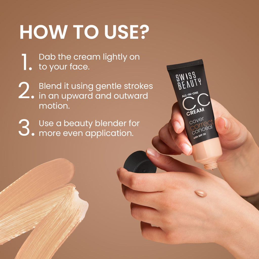 Swiss Beauty All-In-One CC Cream Cover Correct & Conceal - 05 Sand Beige