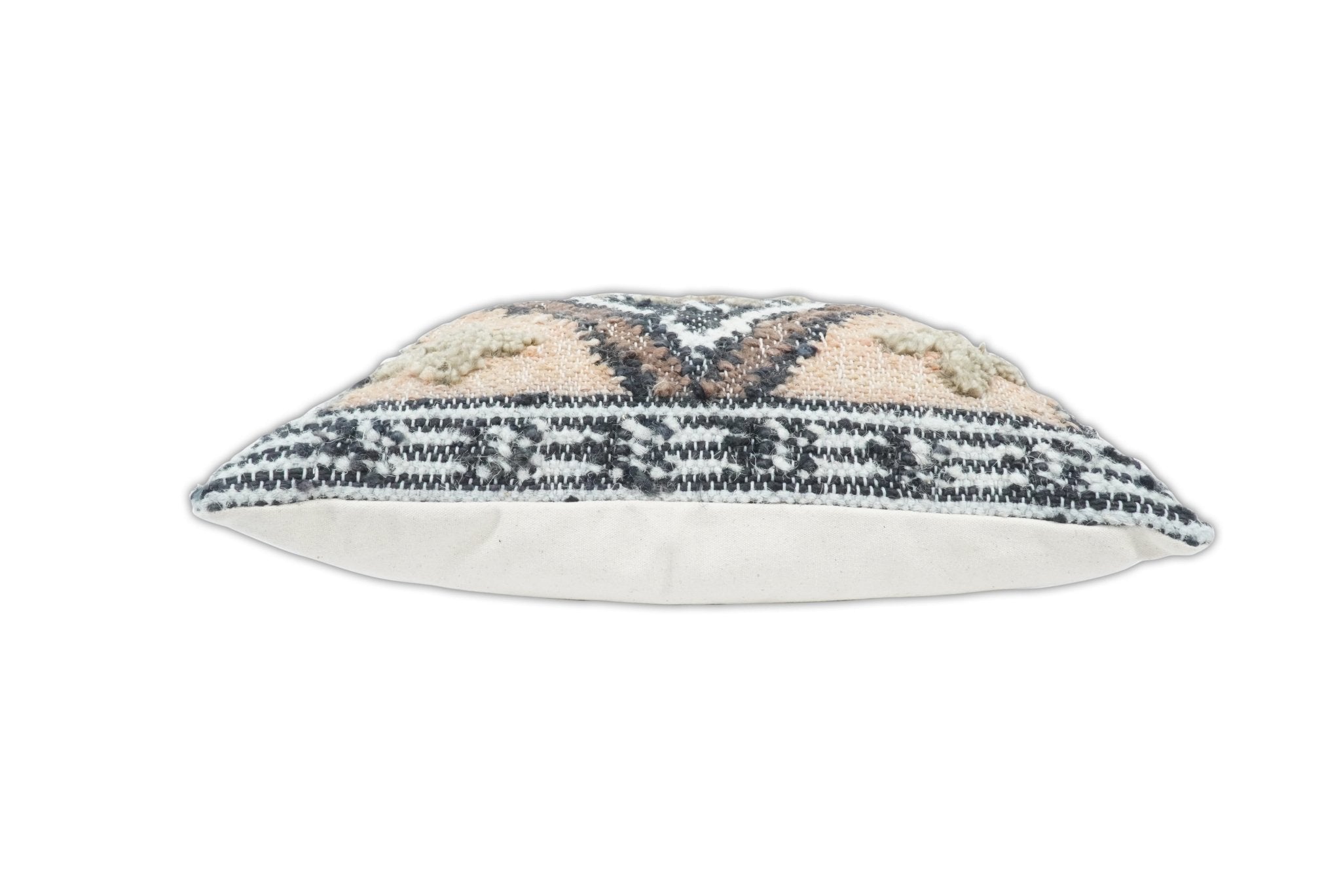 Hand woven Jute and Wool Tribal Accent Pillow, Cushion | PL14