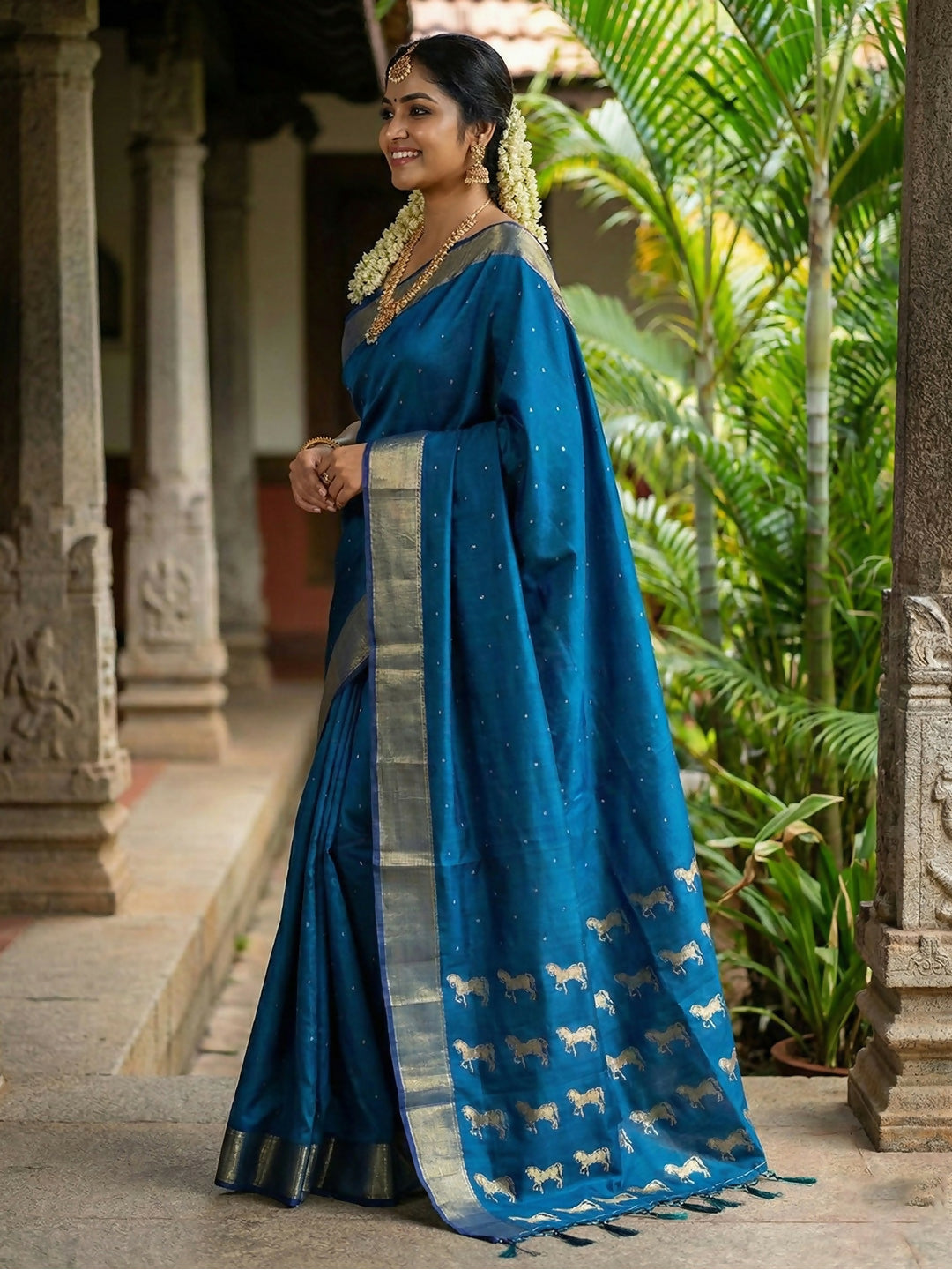 Shree Shyam Fashion Royal Blue Soft Silk Saree