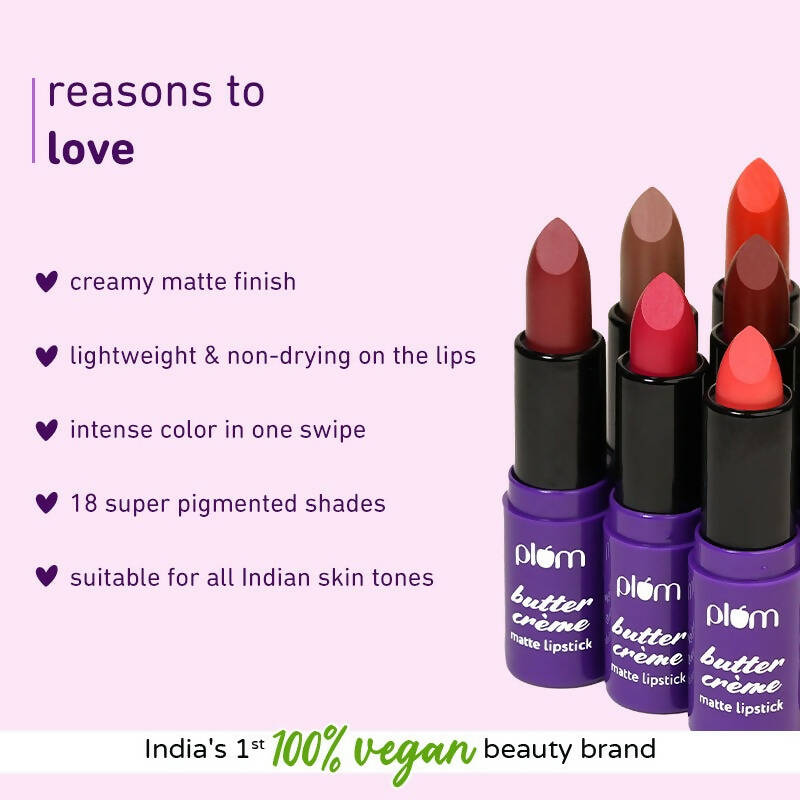 Plum Butter Crème Matte Lipstick Scarlet Siren - 134 (True Red)