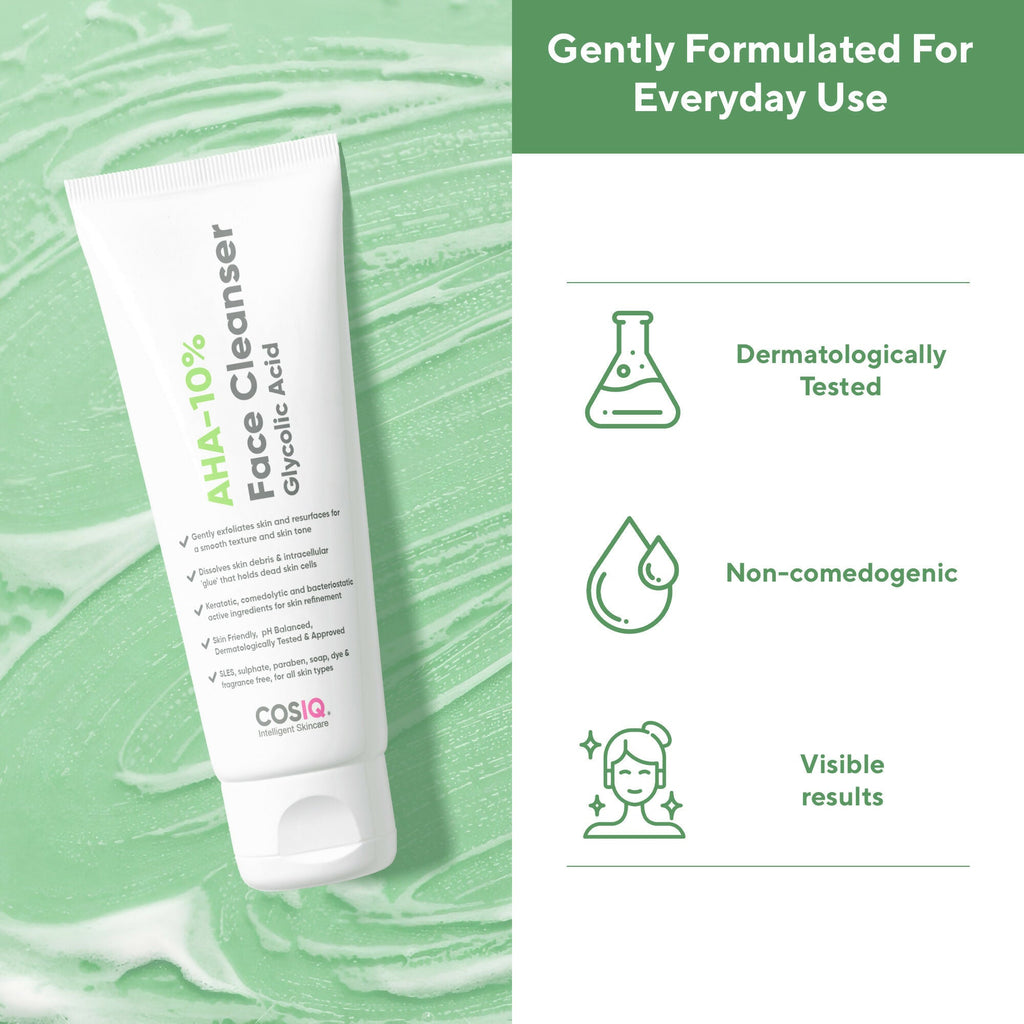 Cos-IQ AHA Glycolic Acid 10% Face Cleanser