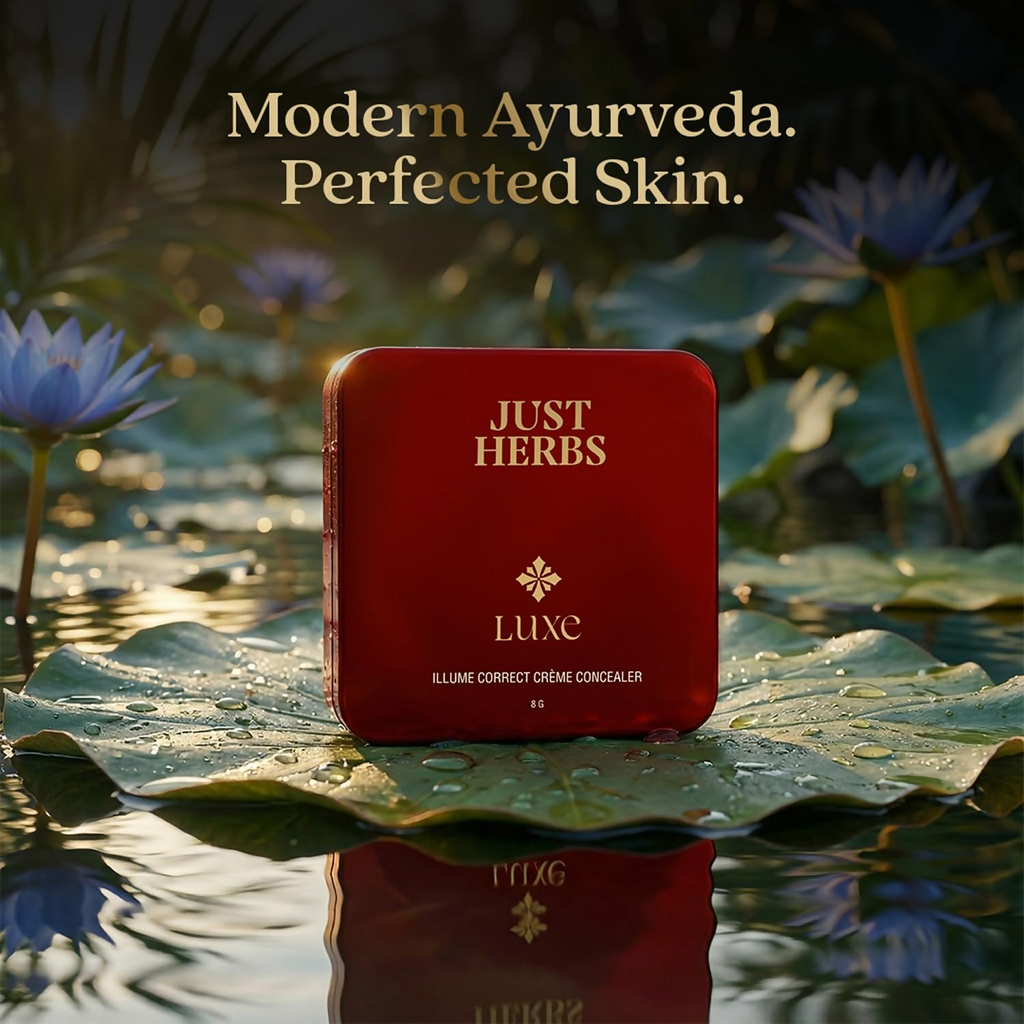 Just Herbs Luxe Illume Correct Créme Concealer Covers Dark Circles (100 Porcelain)