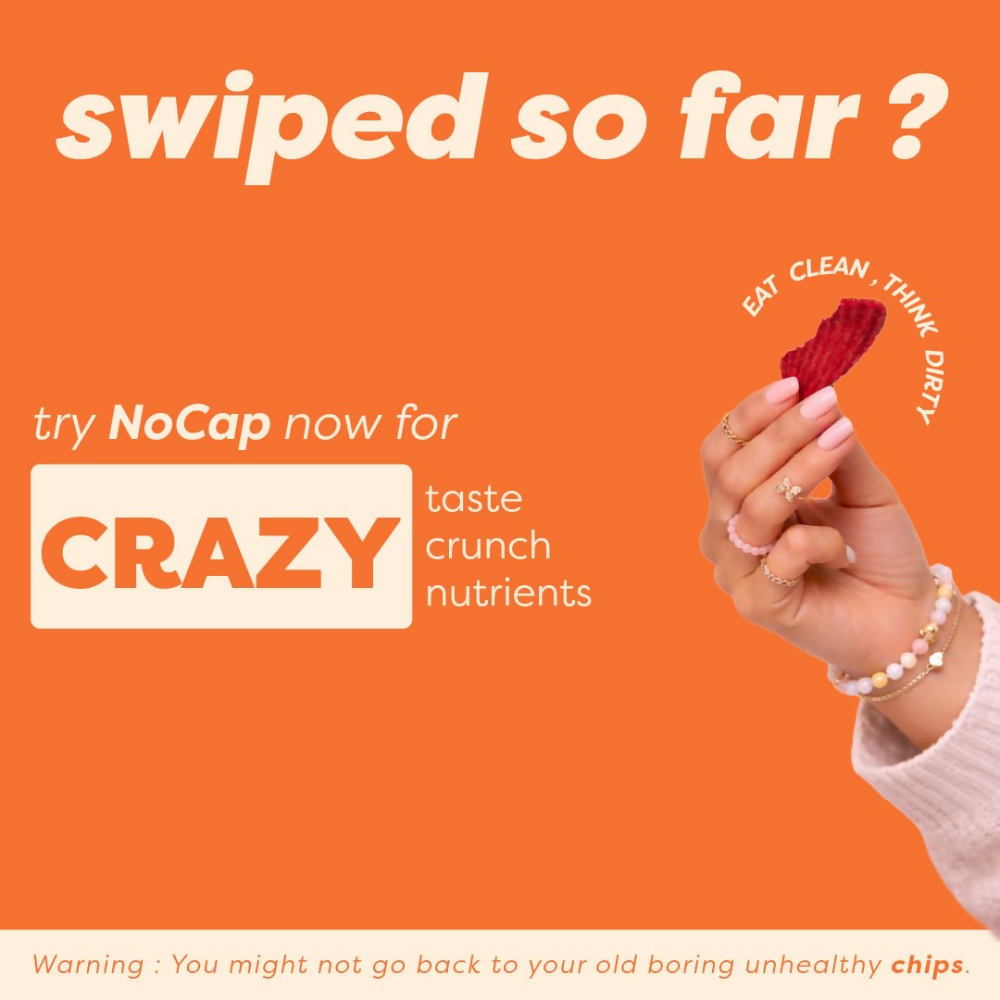 Nocap foods Zero Guilt Healthy Beetroot Chips - Cream&Onion